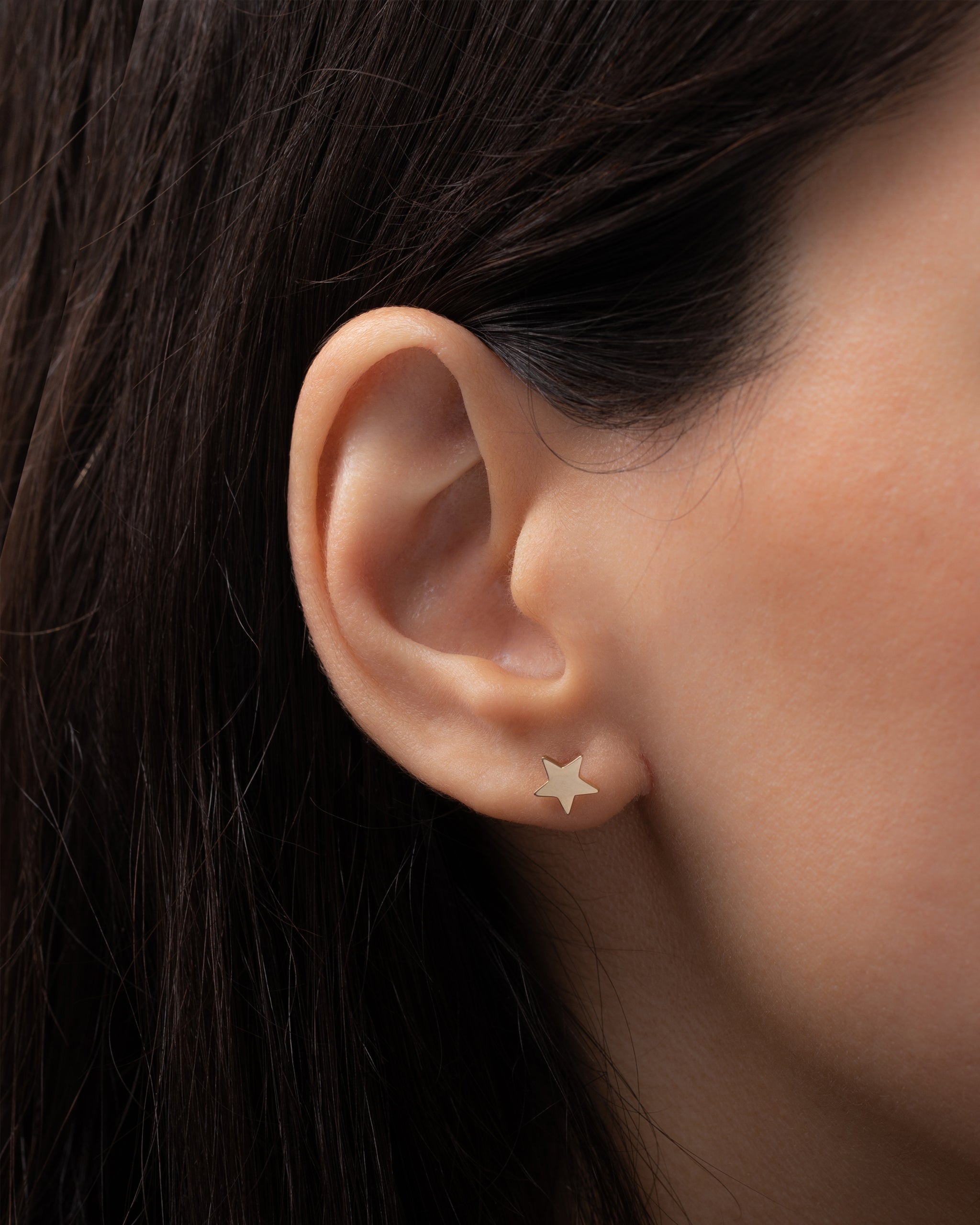 14K Gold Micro Pave Diamond Stars Earrings