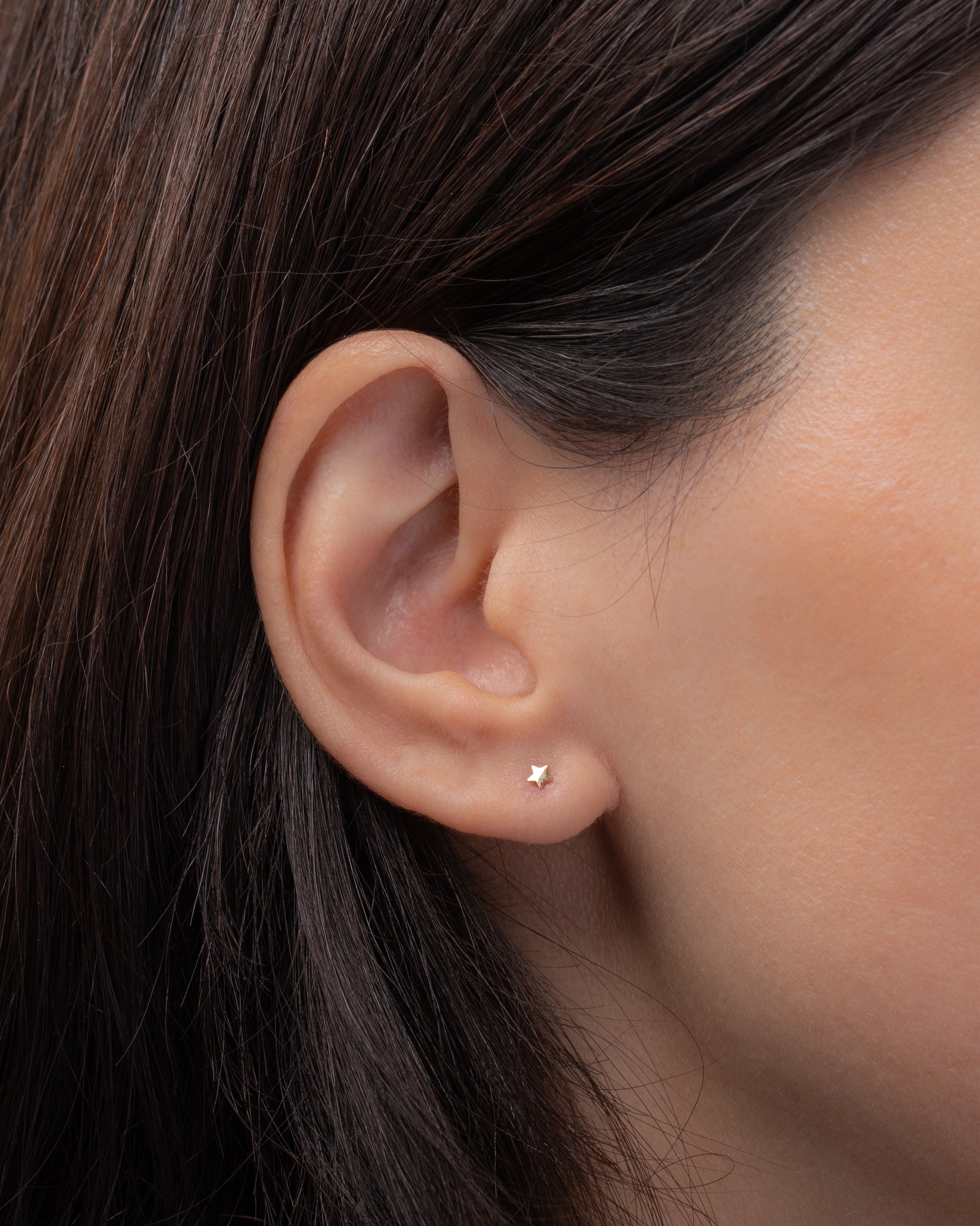 14k Yellow Gold Small Stars Stud Earrings - Pair SAMPLE SALE Zoe Lev Jewelry