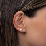 14K Gold Zodiac Stud Earring Personalized Zoe Lev Jewelry