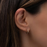 14K Gold and Diamond X Stud Earrings Zoe Lev Jewelry