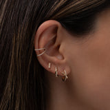 14K Gold and Diamond X Stud Earrings Zoe Lev Jewelry