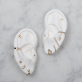 14K Gold and Diamond X Stud Earrings Zoe Lev Jewelry