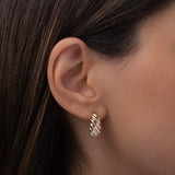 14K Gold Croissant Stud Earrings Studs Zoe Lev Jewelry