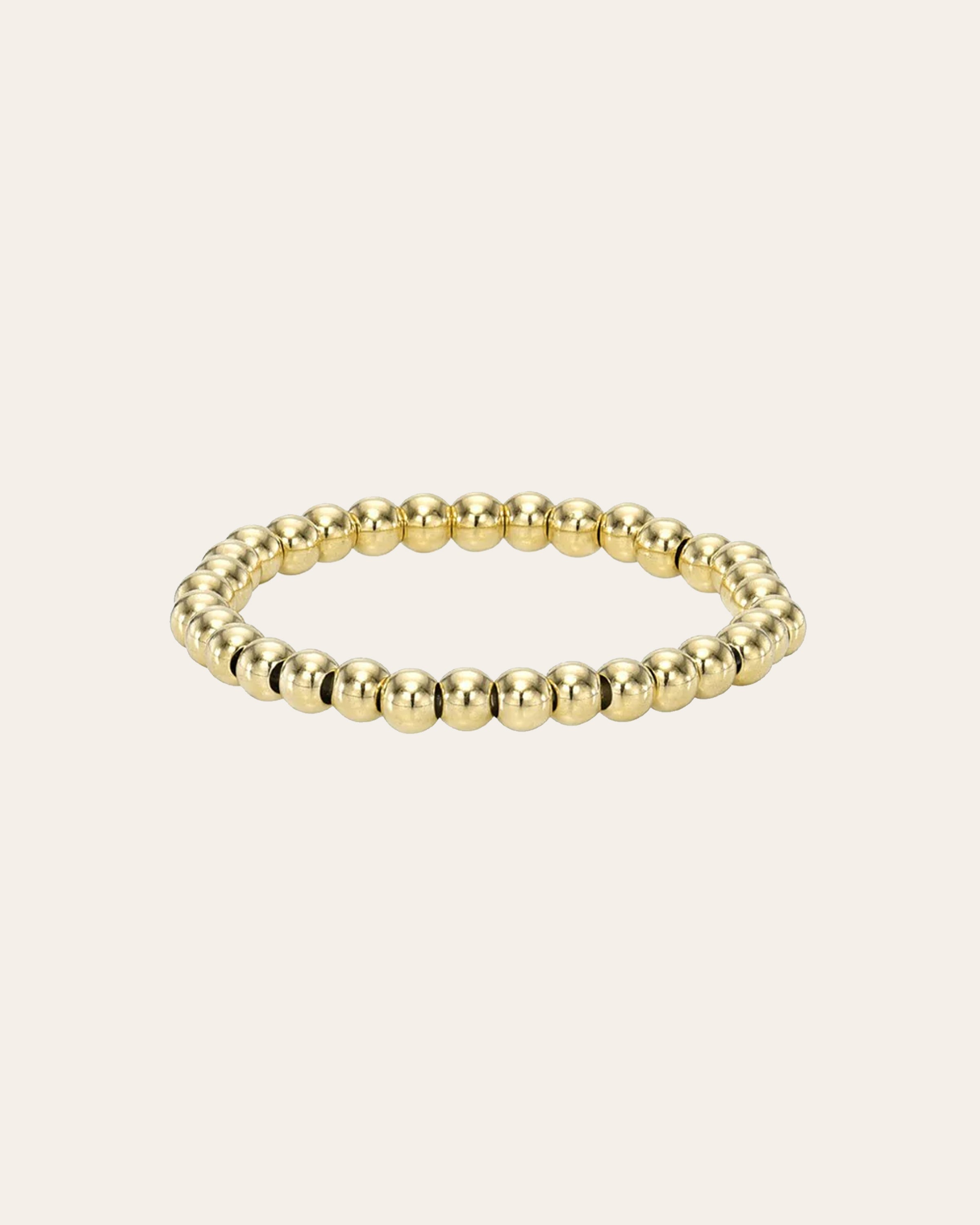 14k Gold 2mm Bead Ring Zoe Lev Jewelry 14K Yellow Gold 6