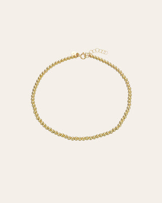 14k Gold Bead Anklet