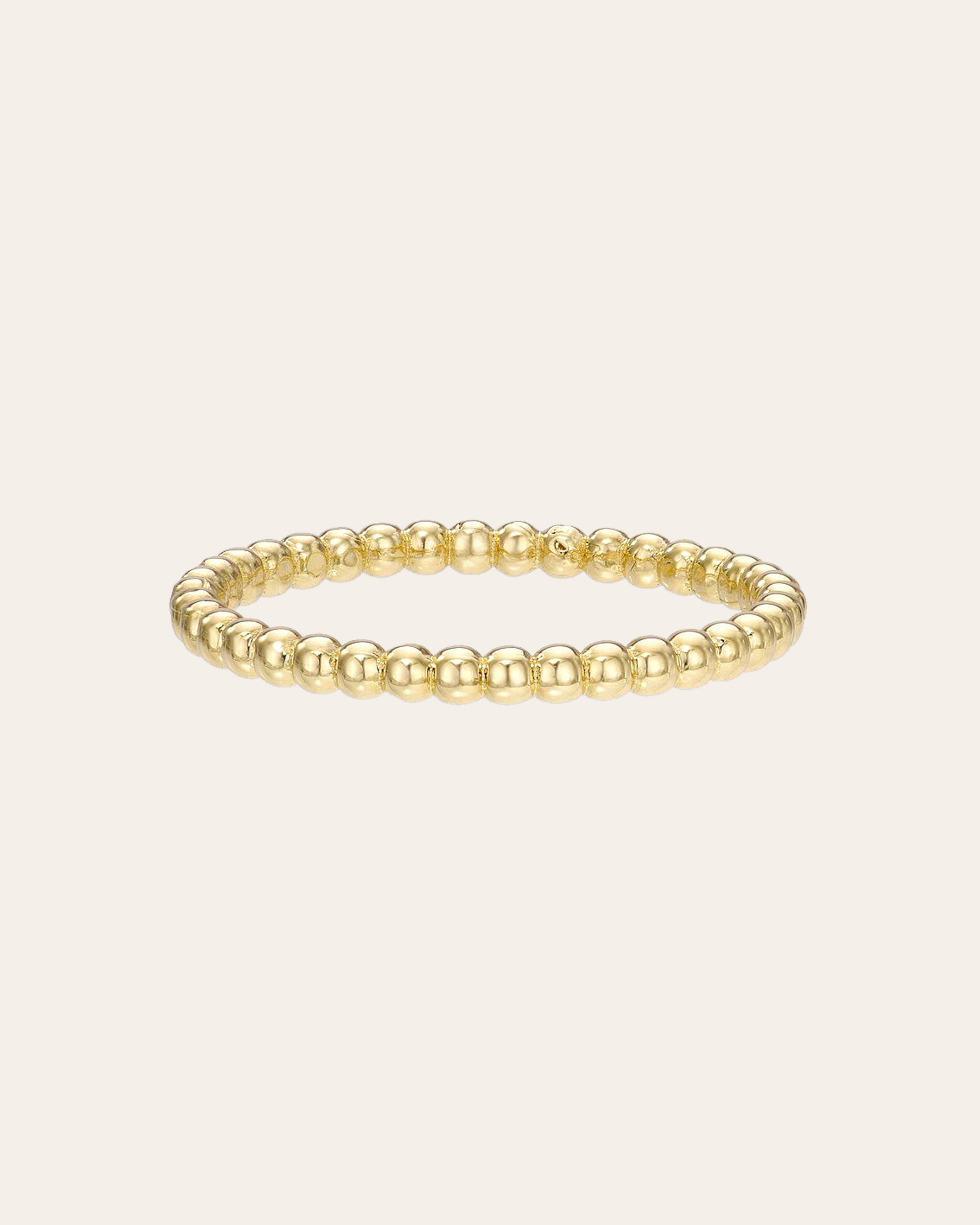 14k Gold Bead Band Zoe Lev Jewelry