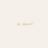 14k Gold Bead Stud Earrings Zoe Lev Jewelry