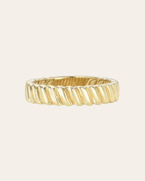 14K Gold Coil Ring Zoe Lev Jewelry