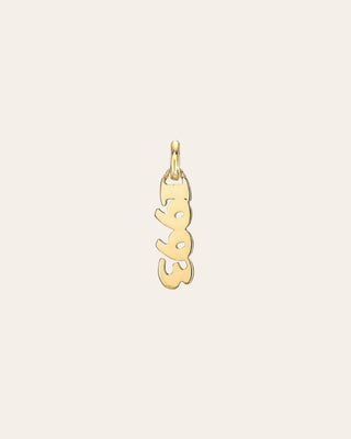 14k Gold Date Pendant