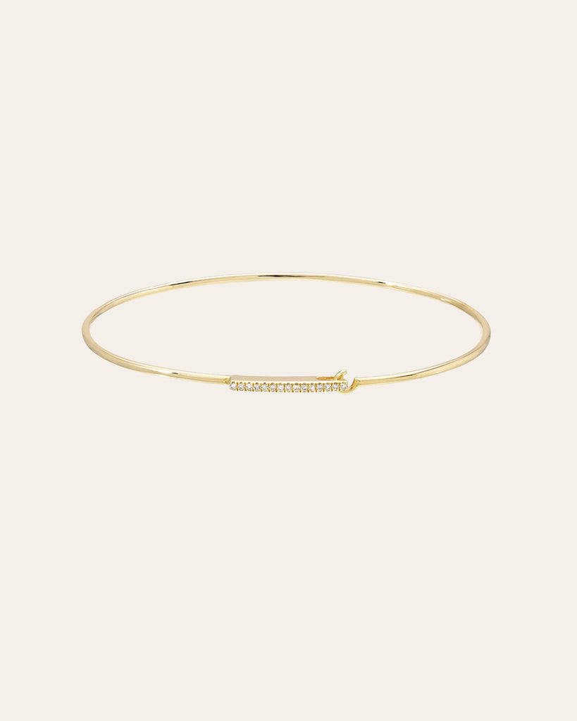 Diamond ID Cuff Bracelet - Zoe Lev Jewelry