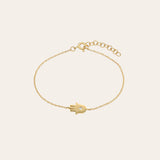 14k Gold Diamond Hamsa Bracelet Zoe Lev Jewelry
