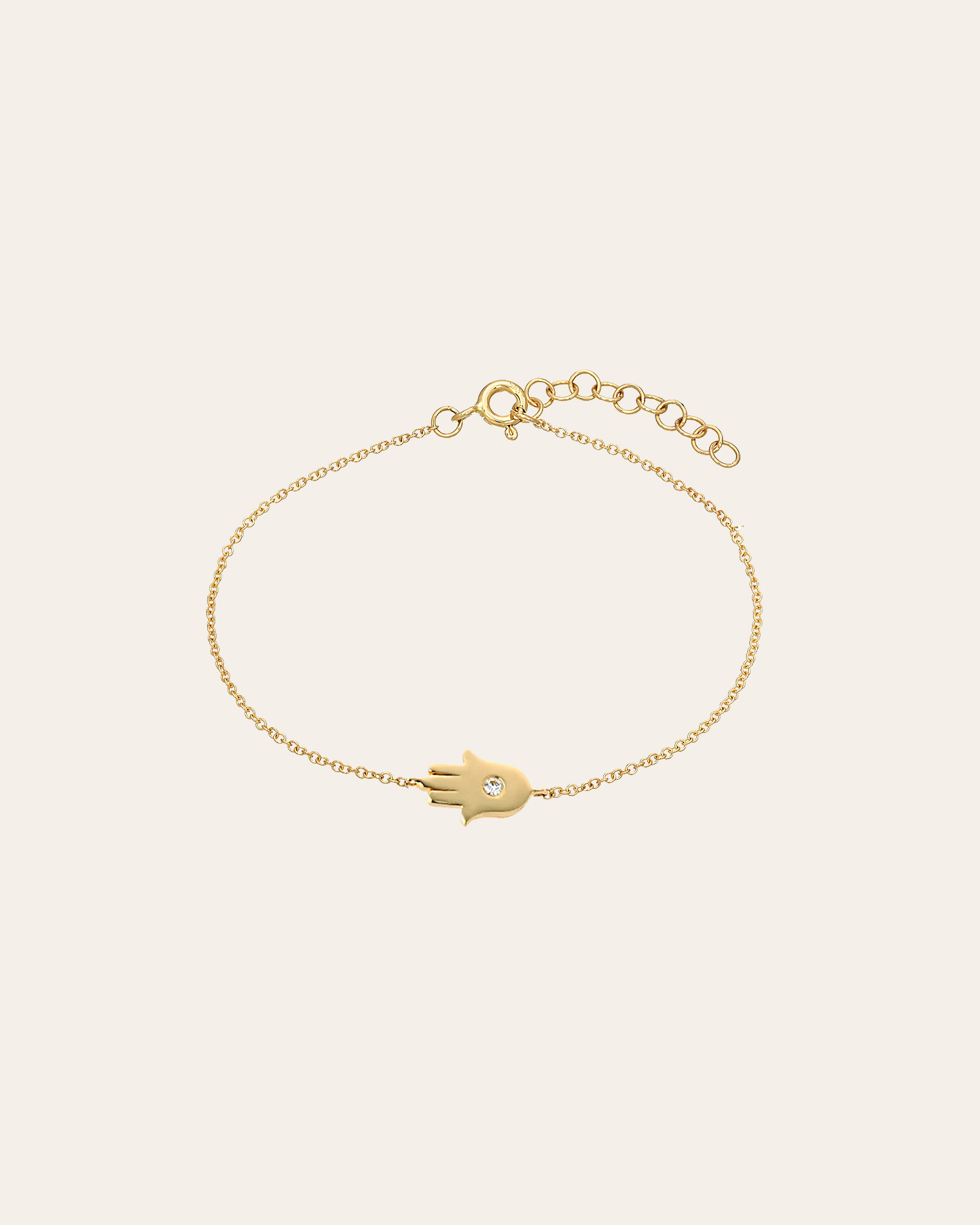 Diamond Hamsa Anklet Zoe Lev Jewelry