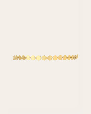 14k Gold Discs Choker Necklace