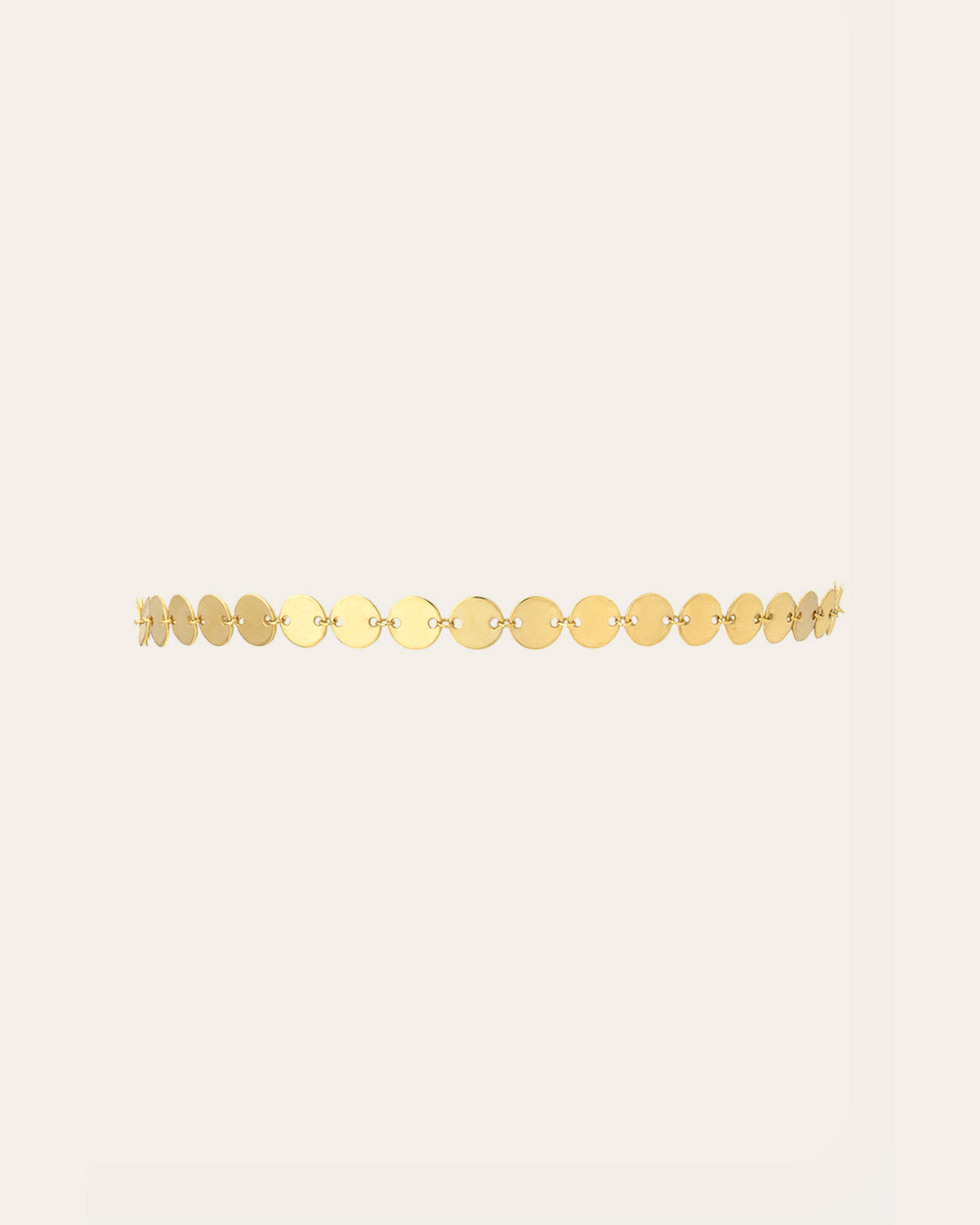 14k Gold Discs Choker Necklace