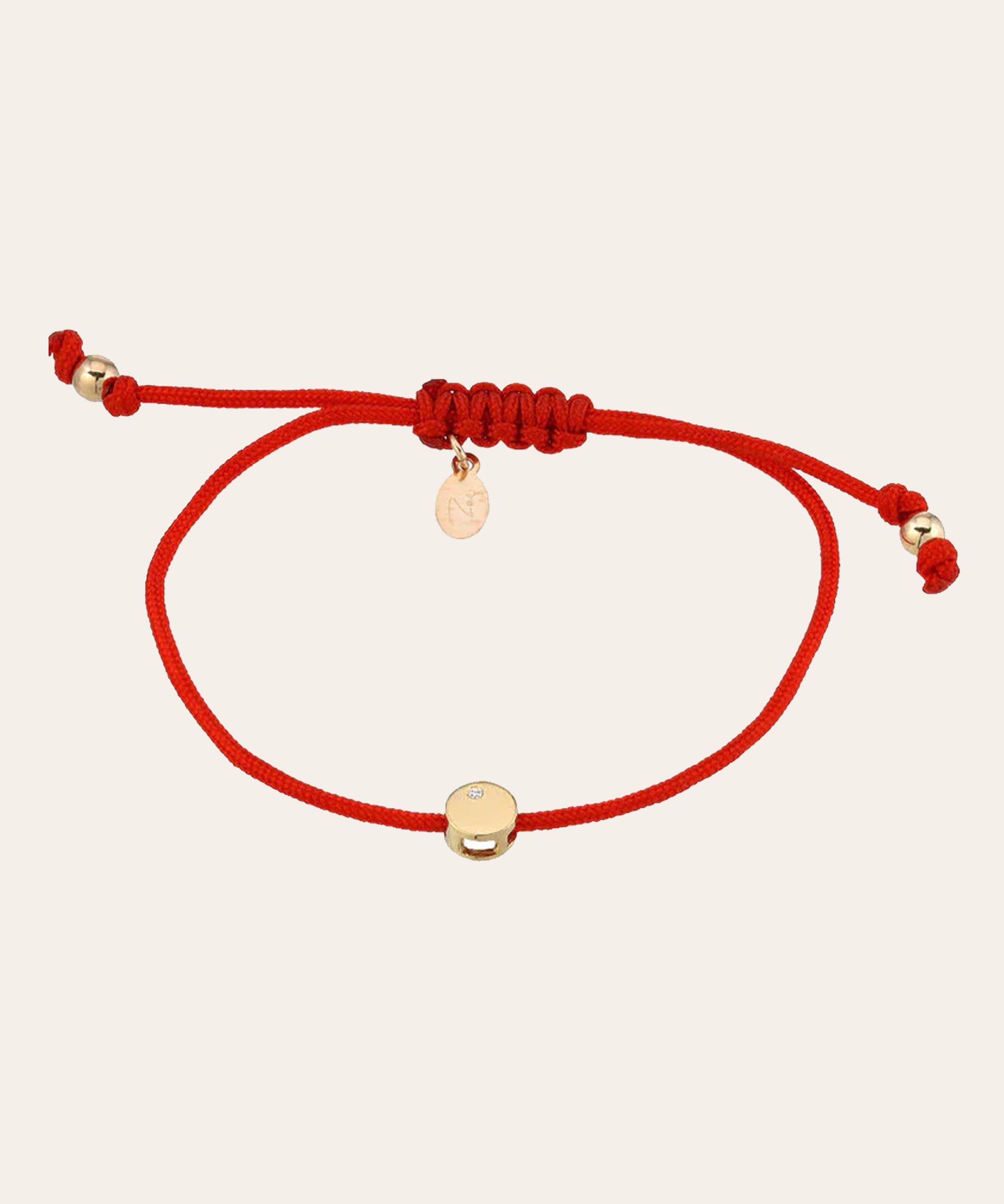 14k Gold Disc with Diamond Fortune Bracelet SAMPLE SALE Zoe Lev Jewelry