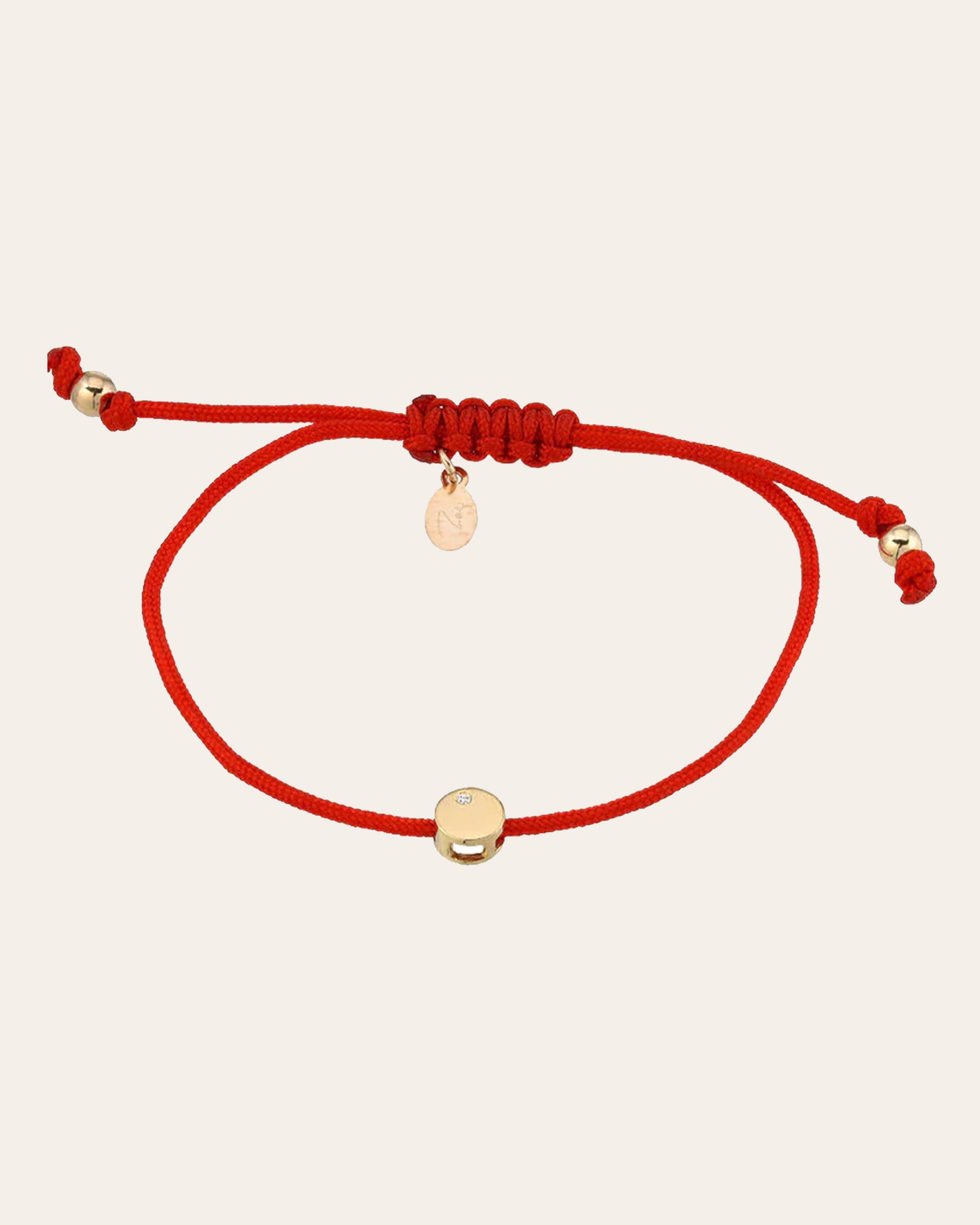 14k Gold Disc with Diamond Fortune Bracelet SAMPLE SALE Zoe Lev Jewelry