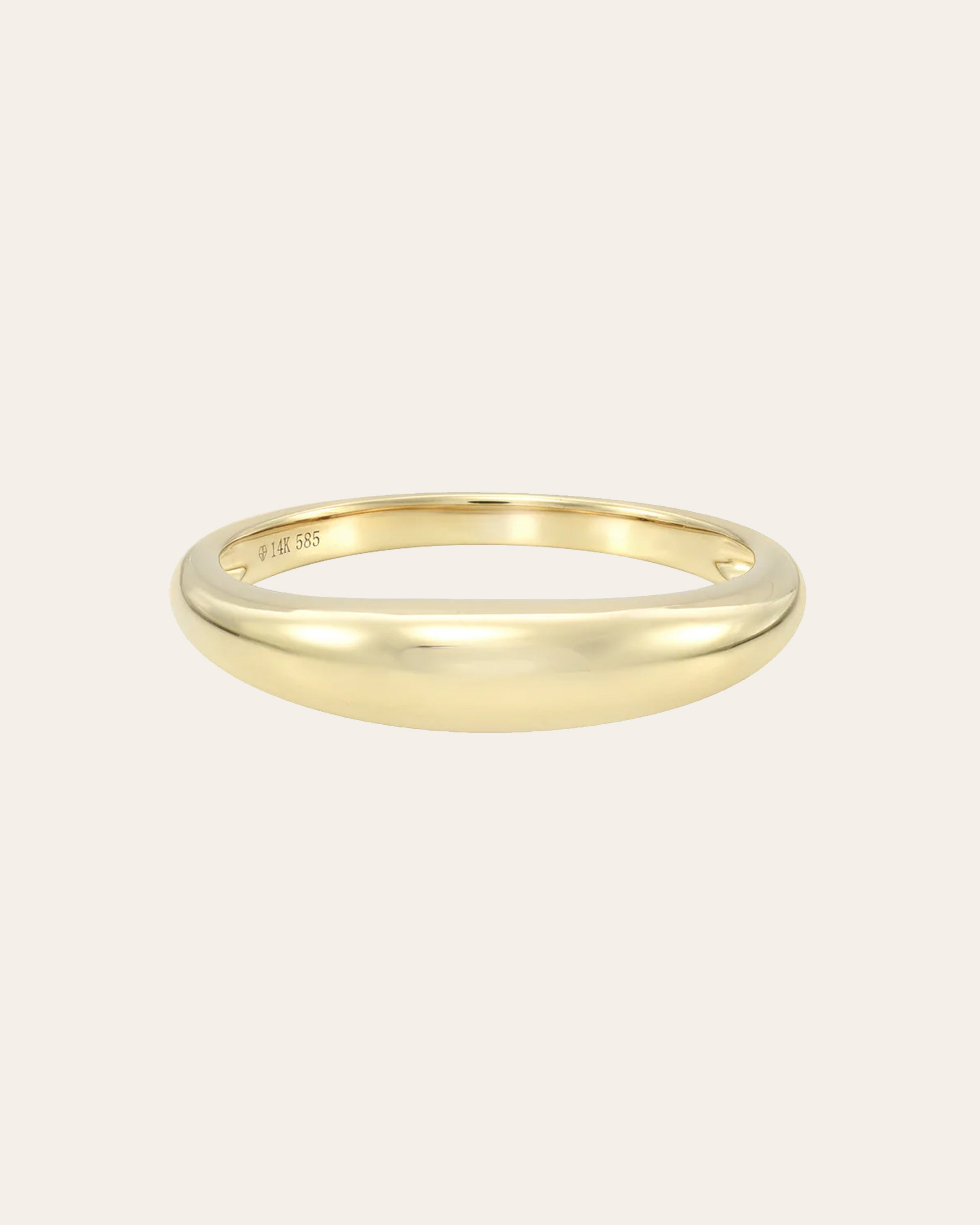 14k Gold Dome Band Ring Zoe Lev Jewelry
