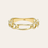 14K Gold Figaro Ring Chains Zoe Lev Jewelry