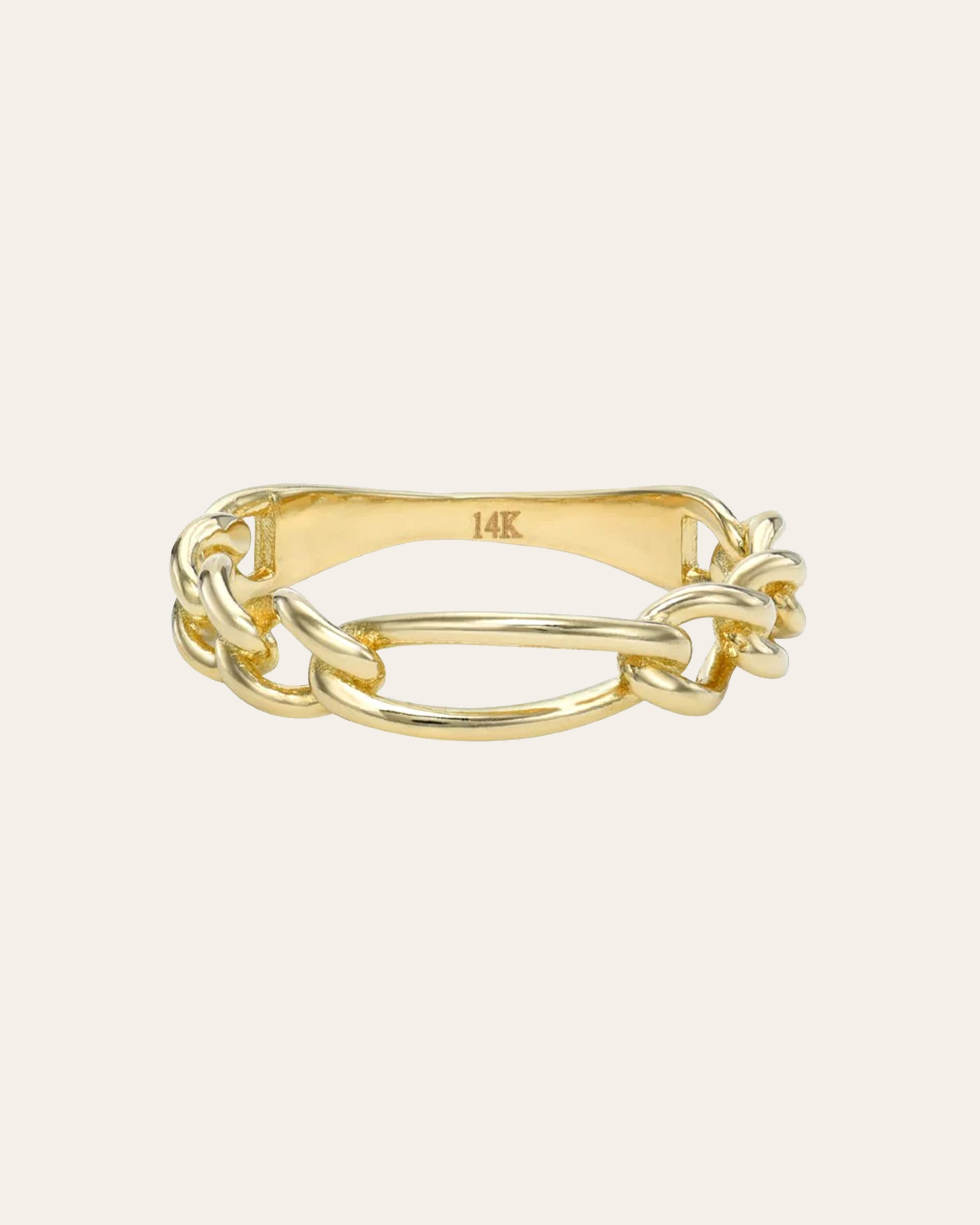 14K Gold Figaro Ring Chains Zoe Lev Jewelry