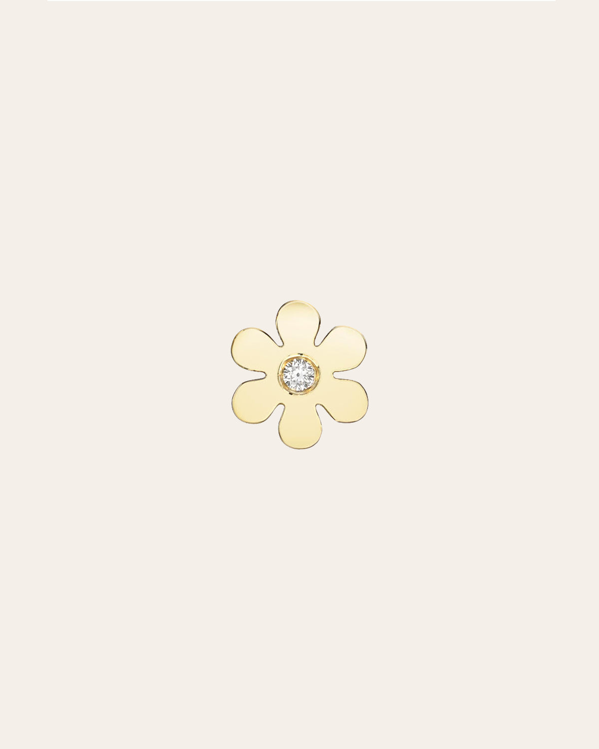 14k Gold Flower with Tiny Diamond for Locket