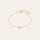 14k Gold Heart Anklet Zoe Lev Jewelry