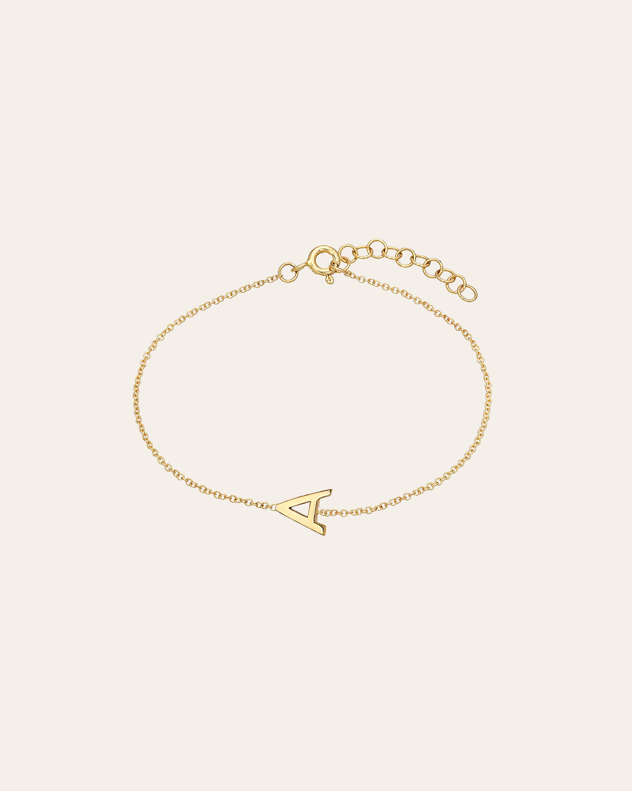 Zoe Lev Jewelry - 14k Gold Initial Bracelet