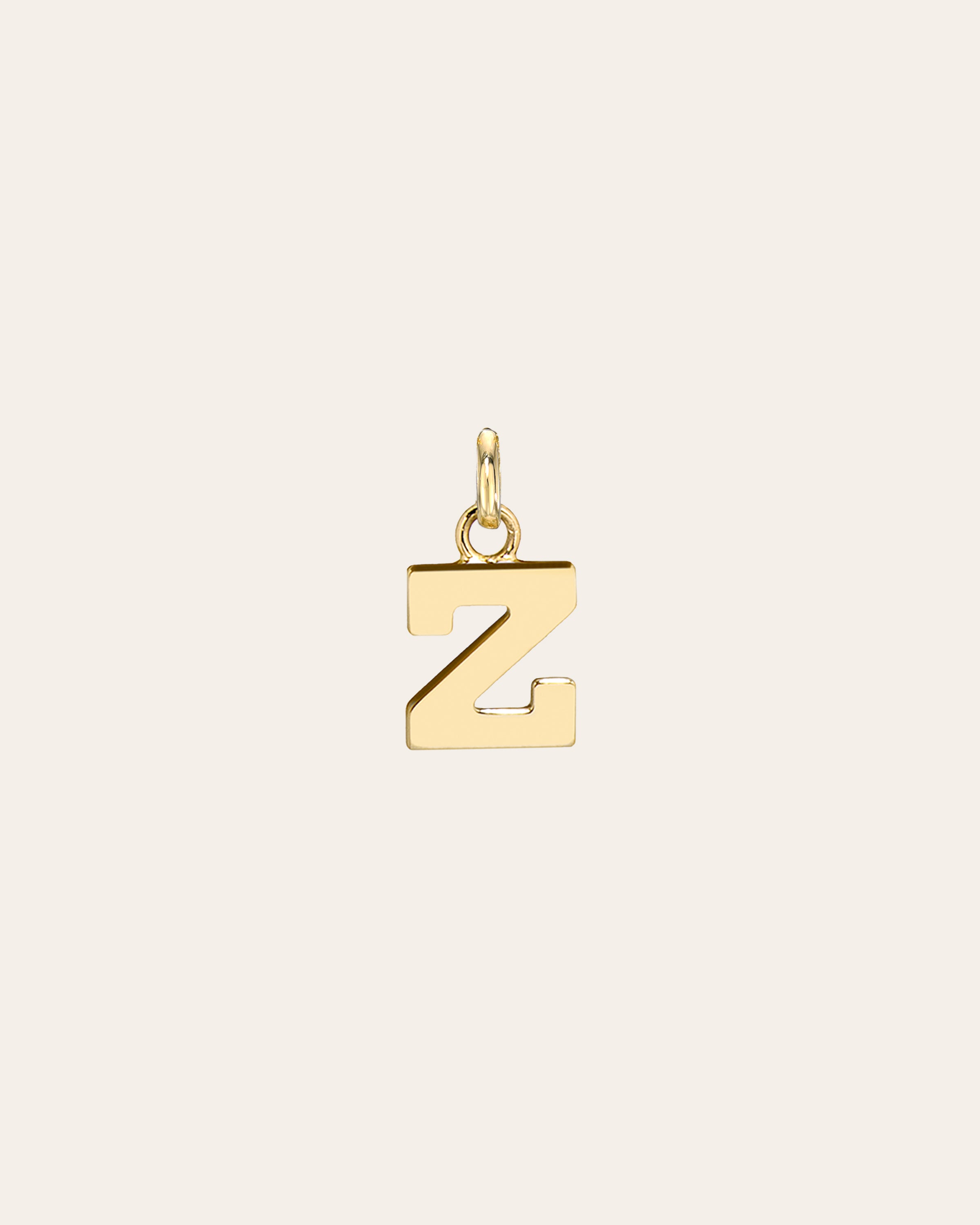 14k Gold Initial Pendant - Zoe Lev Jewelry
