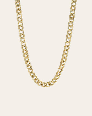 14k Gold Large Curb Link Chain Necklace