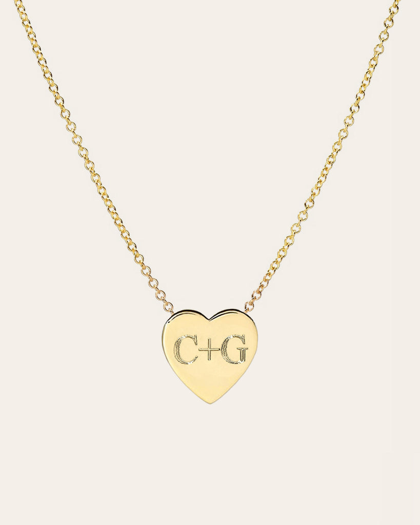 Engravable Heart Disc Charm in Gold – Lagravinese Jewelers