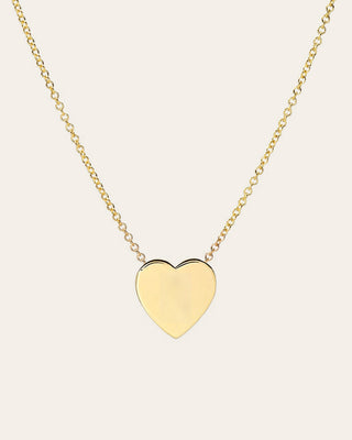 14k Gold Large Heart Necklace