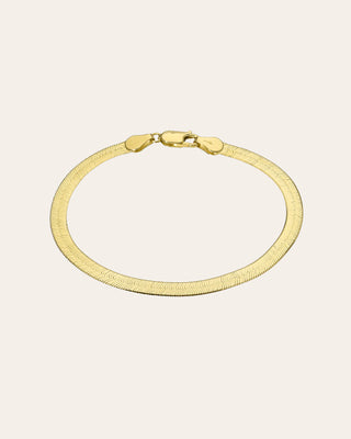 14k Gold Large Herringbone Bracelet