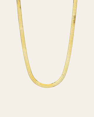 14k Gold Large Herringbone Necklace