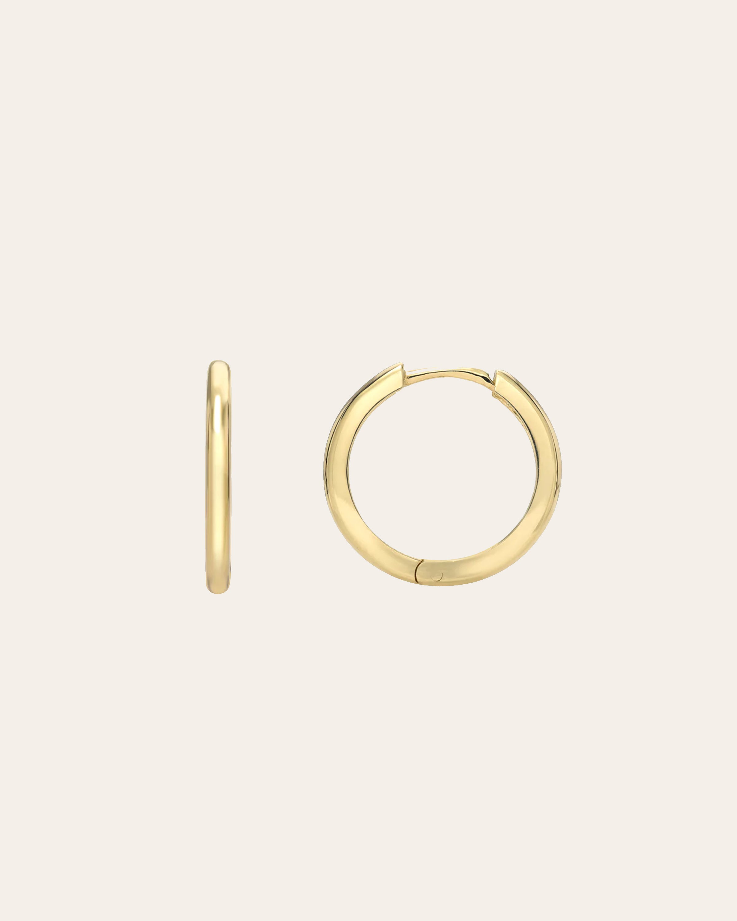 14k Gold Mini Huggie Earrings - Zoe Lev Jewelry