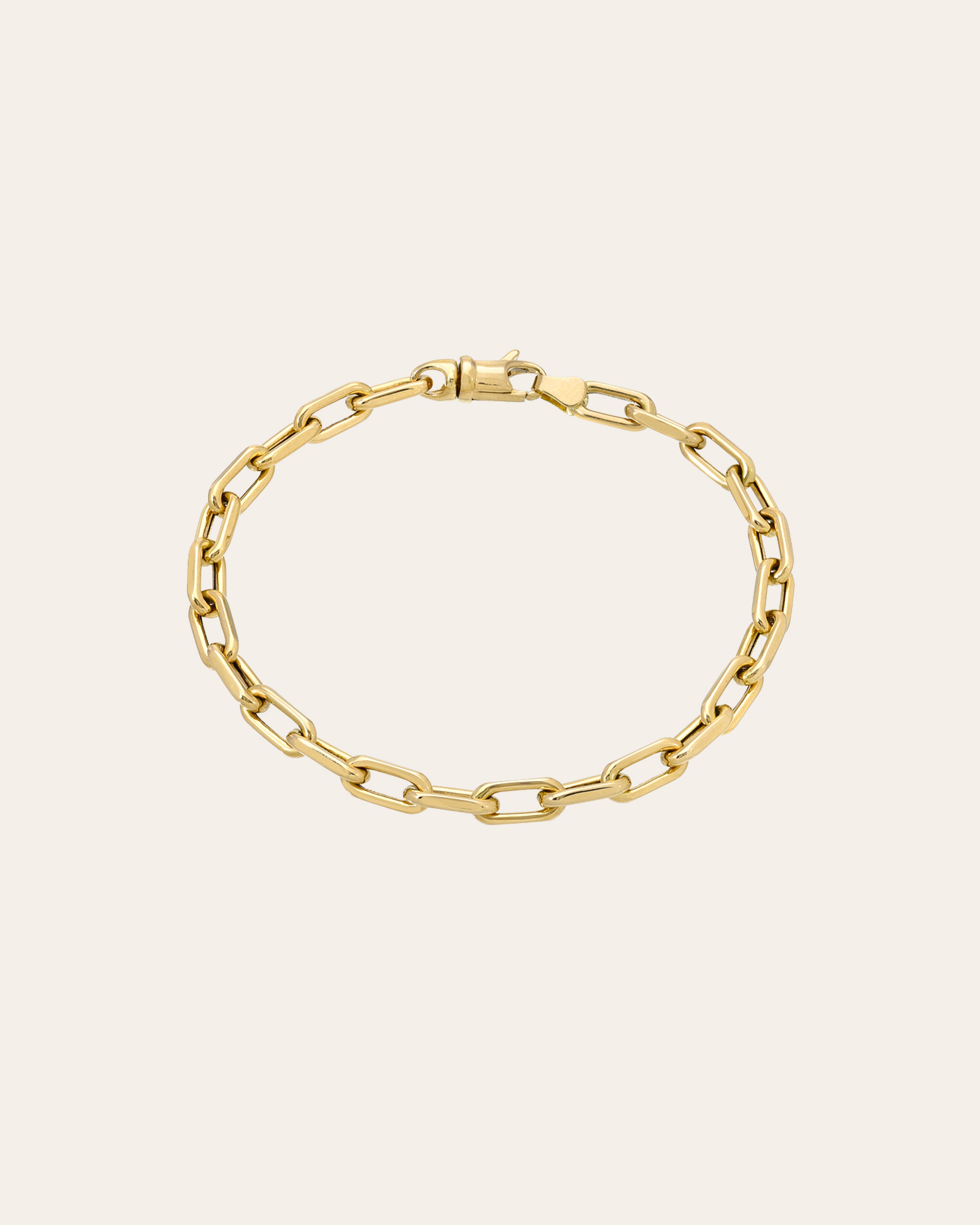 14k Gold Large Open Link Chain Anklet Chains Zoe Lev Jewelry