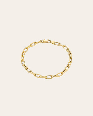 14k Gold Large Open Link Chain Bracelet