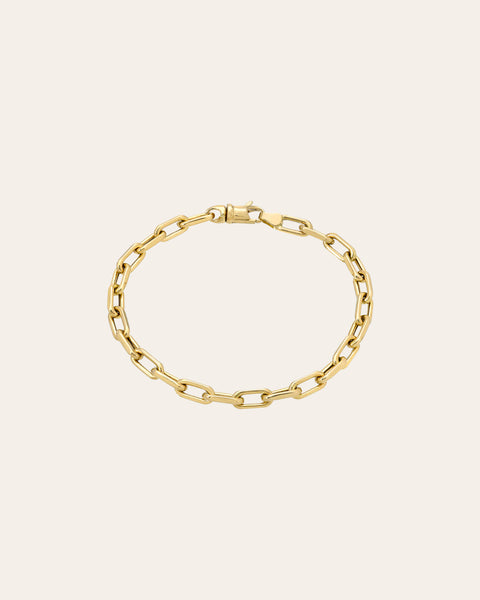 14k Gold Large Open Link Chain Bracelet – Zoe Lev Jewelry