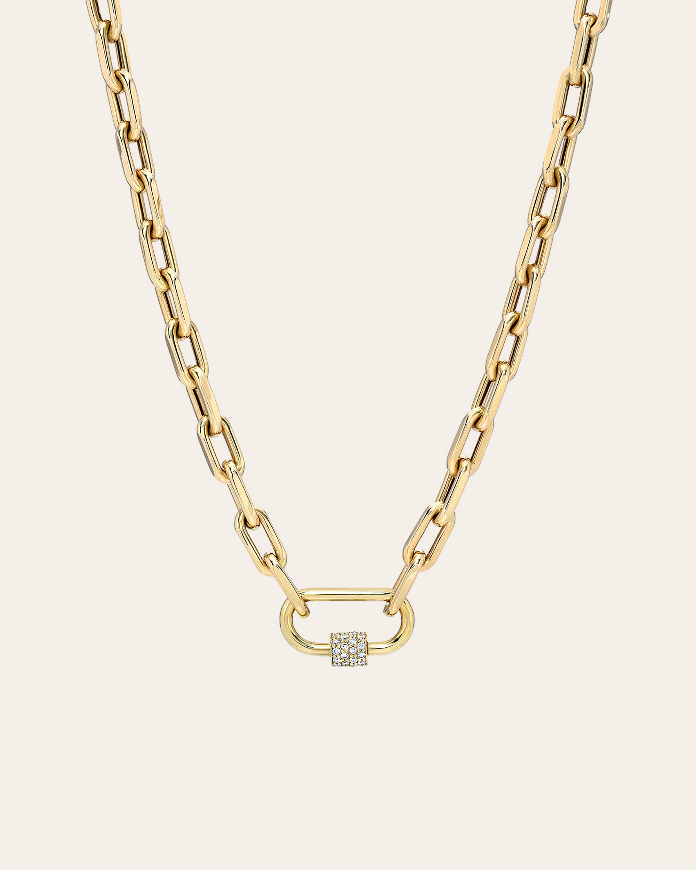 Zoe Lev Jewelry 14K Gold Open-Link Chain Bracelet w/ Diamond Toggle
