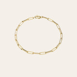 14k Gold Large Paper Clip Chain Anklet Chains Zoe Lev Jewelry