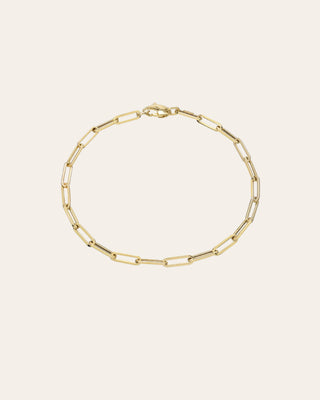 14k Gold Large Paper Clip Chain Anklet