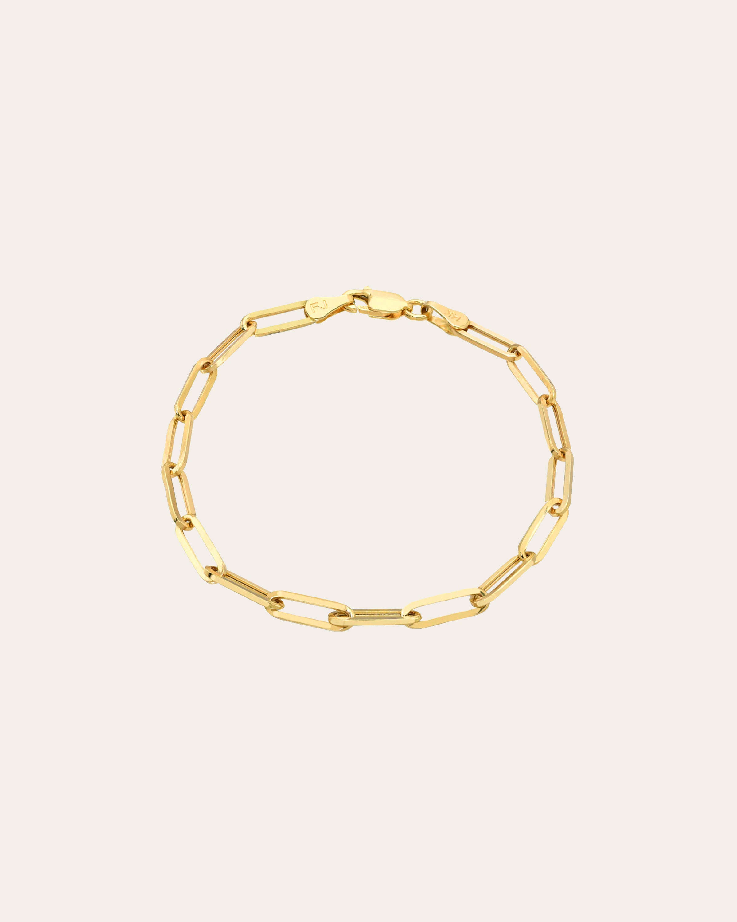 Baby Gold 14K Grand Paper Clip Chain Bracelet
