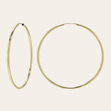 14k Gold Large Thread Hoop Earrings Hoops & Huggies Zoe Lev Jewelry