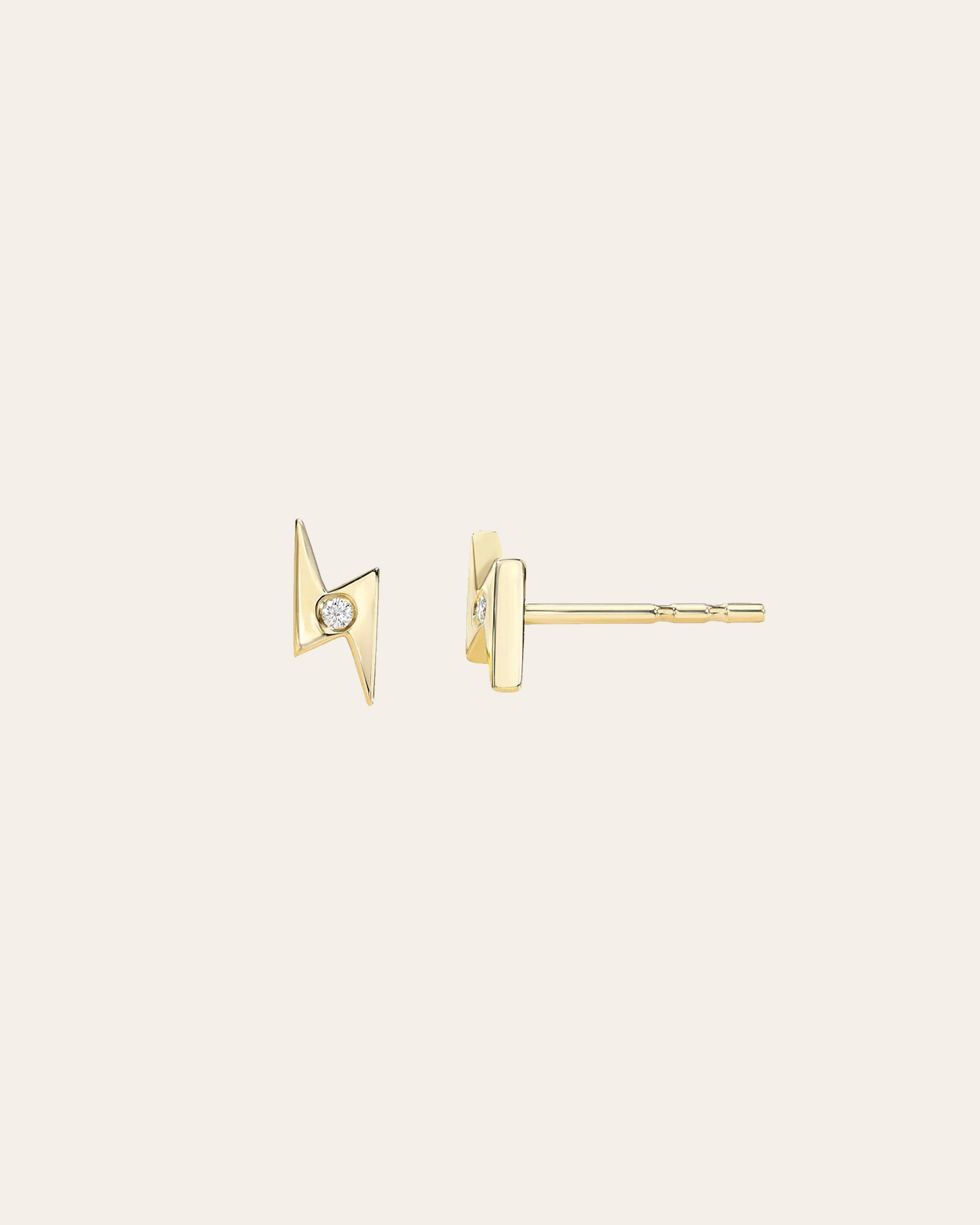 Diamond Lotus Stud Earrings - Zoe Lev Jewelry