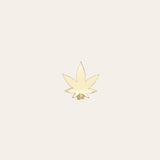 14k Gold Marijuana Leaf for Locket Zoe Lev Jewelry