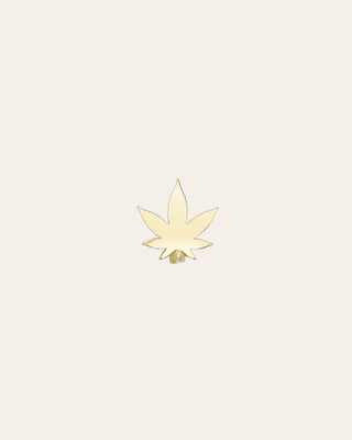 14k Gold Marijuana Leaf for Locket