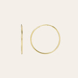 14k Gold Medium Thread Hoop Earrings Hoops & Huggies Zoe Lev Jewelry