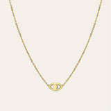 Kids 14k Gold Mini Evil Eye Necklace Kids Zoe Lev Jewelry
