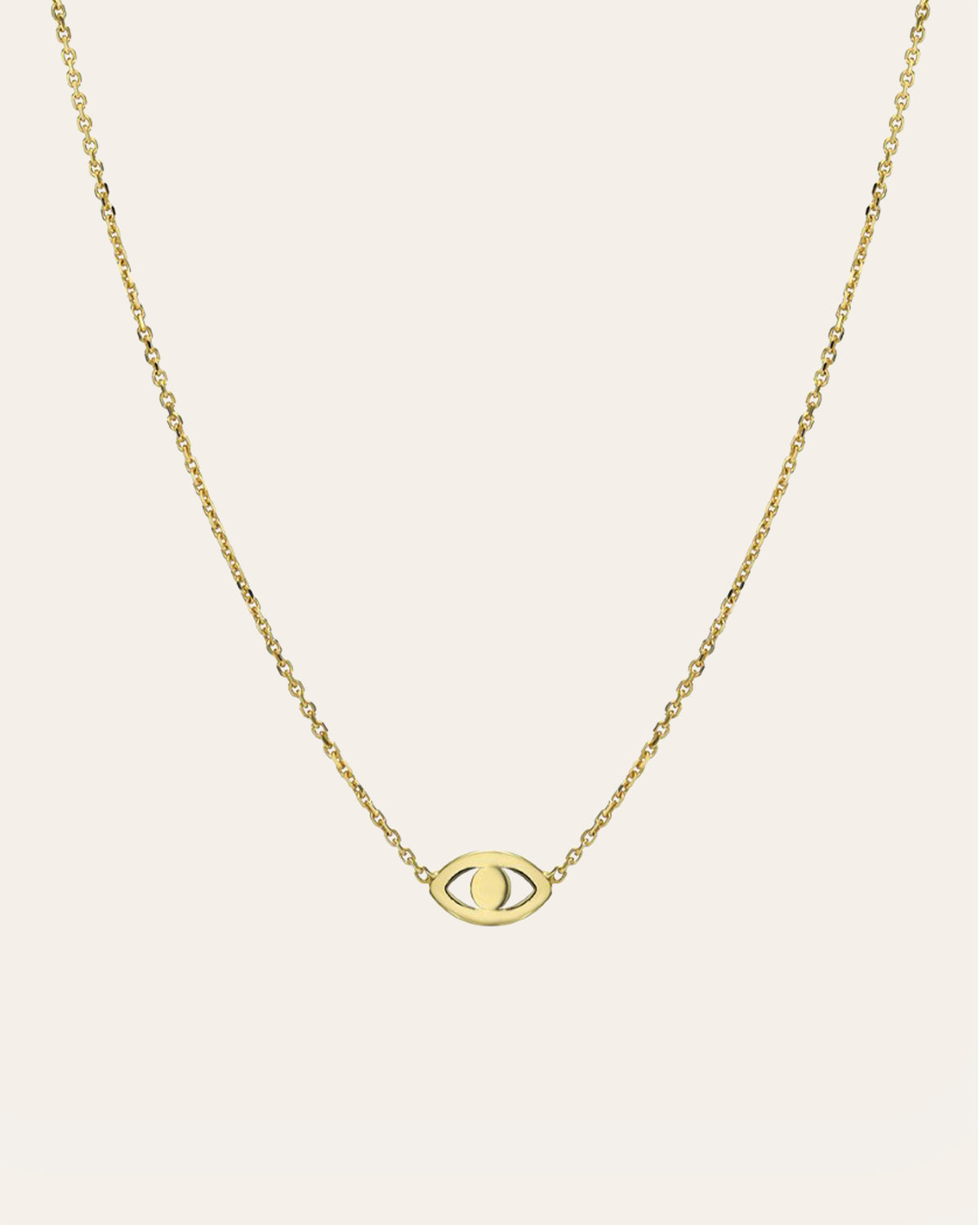 14k Gold Mini Evil Eye Necklace