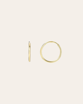 14k Gold Mini Thread Hoop Earrings