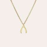 Kids 14k Gold Mini Wishbone Necklace Kids Zoe Lev Jewelry