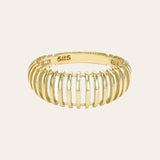 14K Gold Open Dome Ring Zoe Lev Jewelry